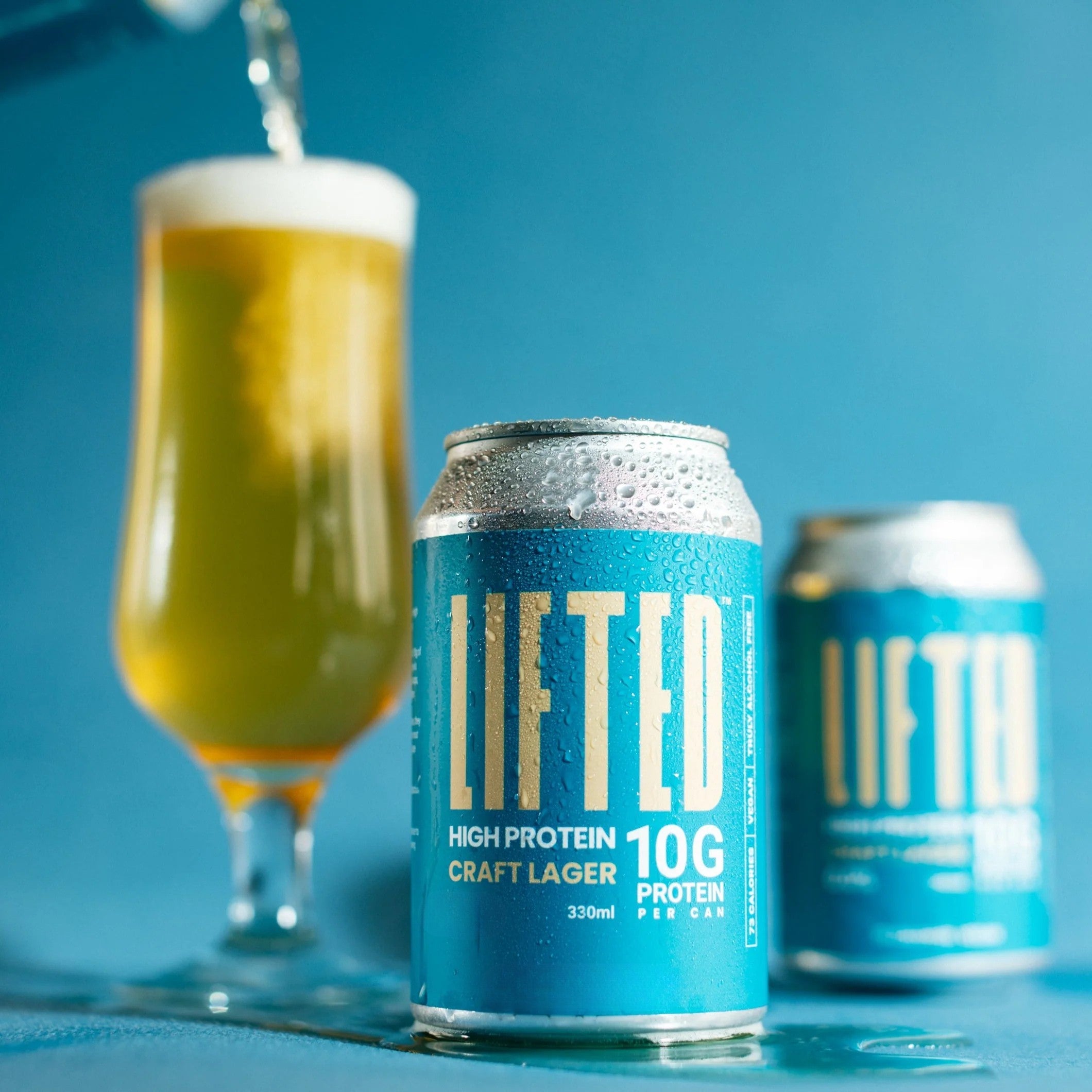 Lifted - Beer for Athletes. 0.5% Alcohol. 10g Protein - 12 pack x 330ml