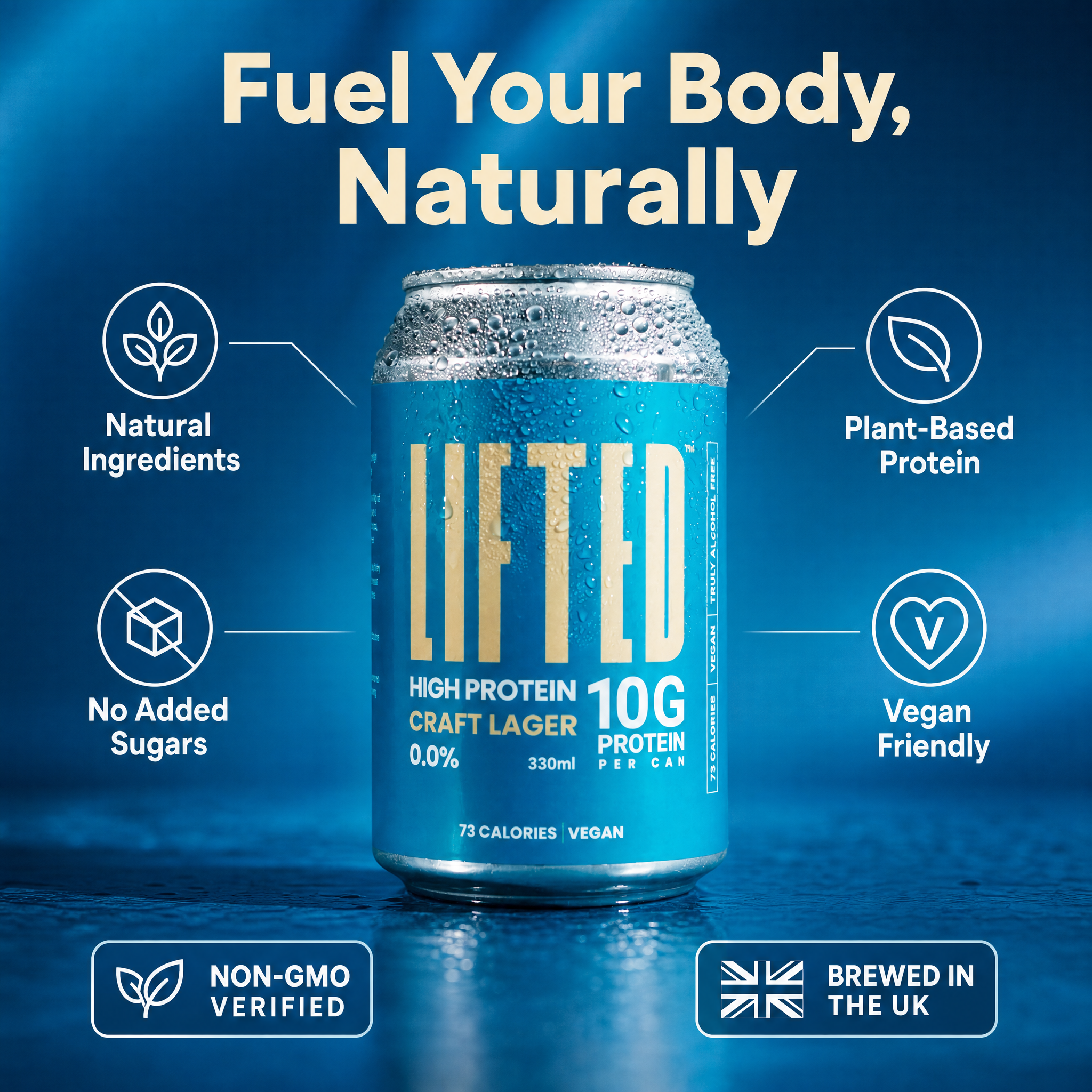 Lifted Protein Beer - 12 Pack