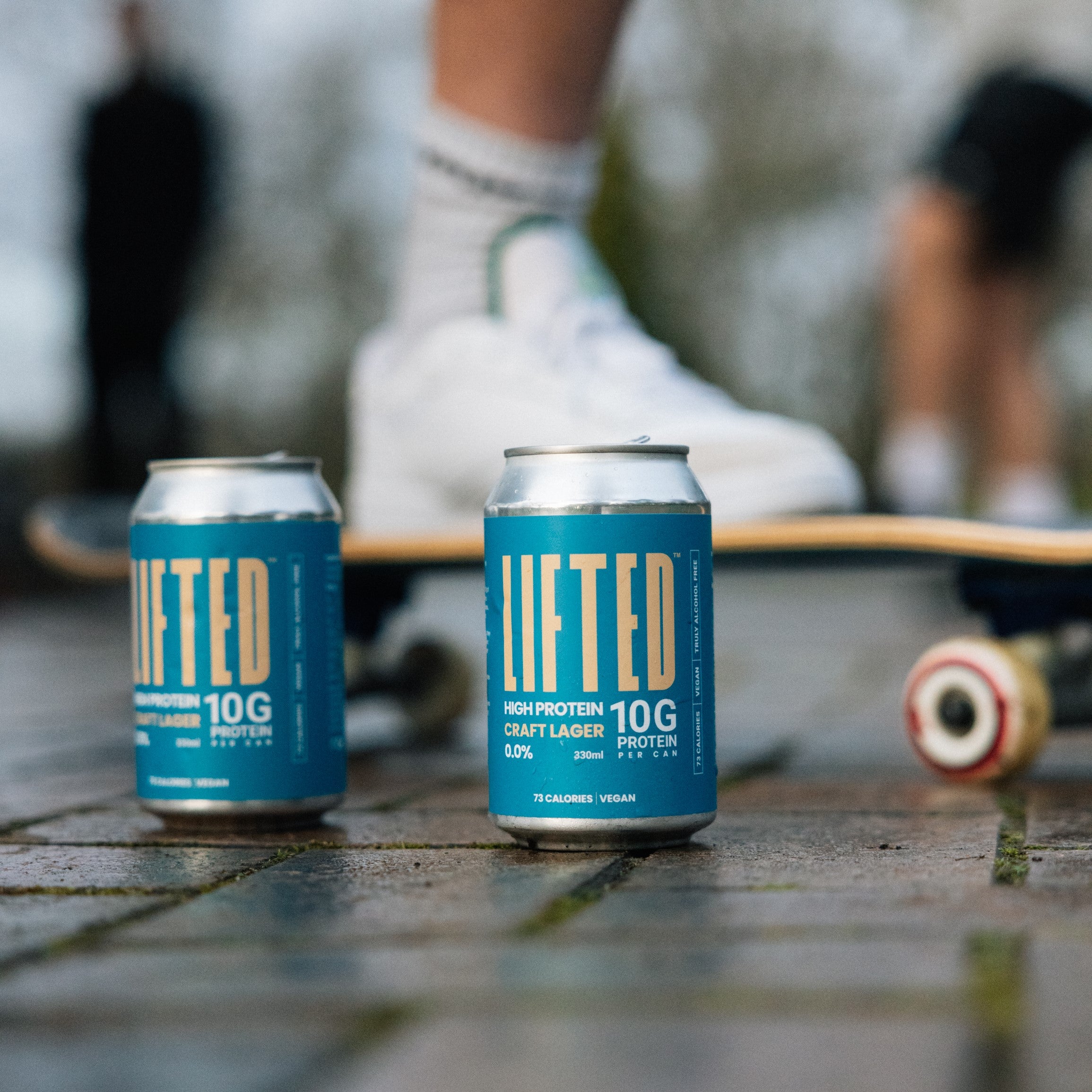 Lifted - Beer for Athletes. 0.0% Alcohol. 10g Protein